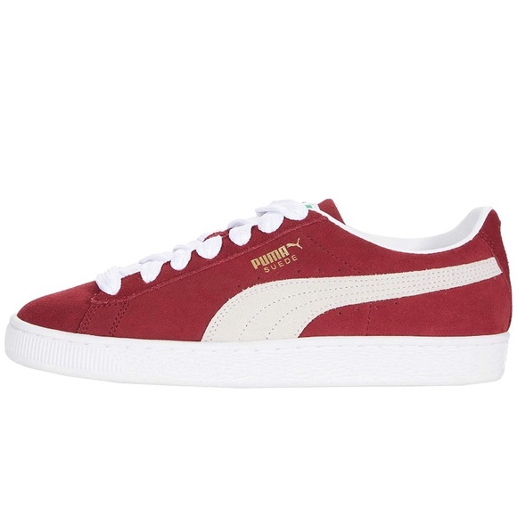 Puma Men’s Suede Classic XXI Sneaker Cabernet-Puma White Size 9 New - Picture 4 of 16